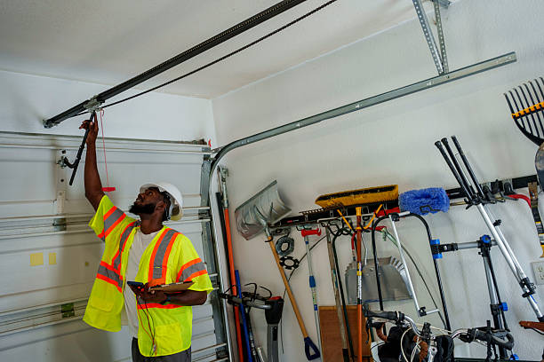 Professional Garage Door Installation technician working in Maroa, IL